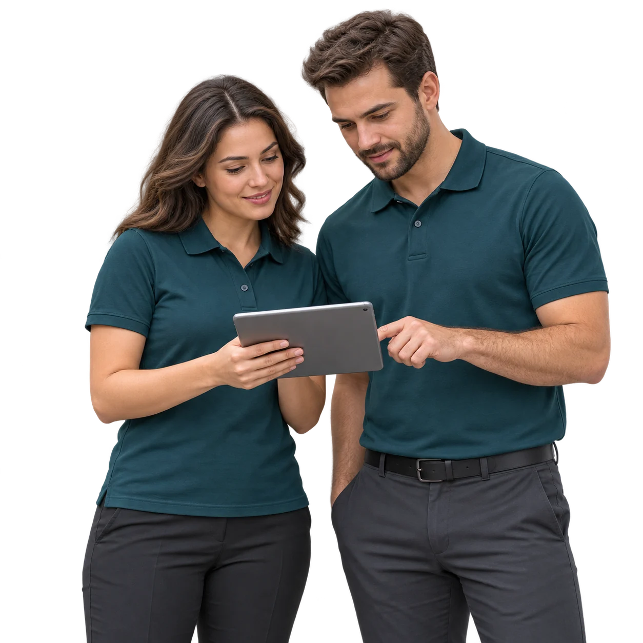 Immagine illustrativa: due professionisti che consultano un tablet